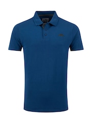 Weird Fish Blue Miles Pique Cotton Polo Shirt - Image 5 of 6