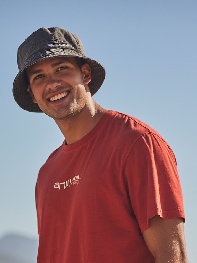 Gris - Sombrero de pescador 100 % algodón Sean de Animal - Imagen 1 de 3