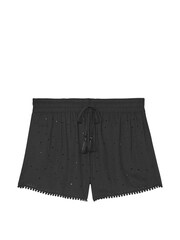 Victoria's Secret Black Diamante Linen Cover Up Shorts - Image 3 of 3