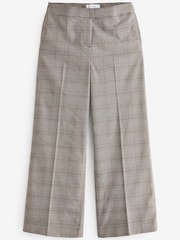 Grey Smart Check Wide Leg Trousers - Image 4 of 5