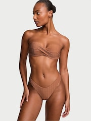 Victoria's Secret Caramel Brown Fishnet Brazilian Swim Bikini Bottom - Image 1 of 3