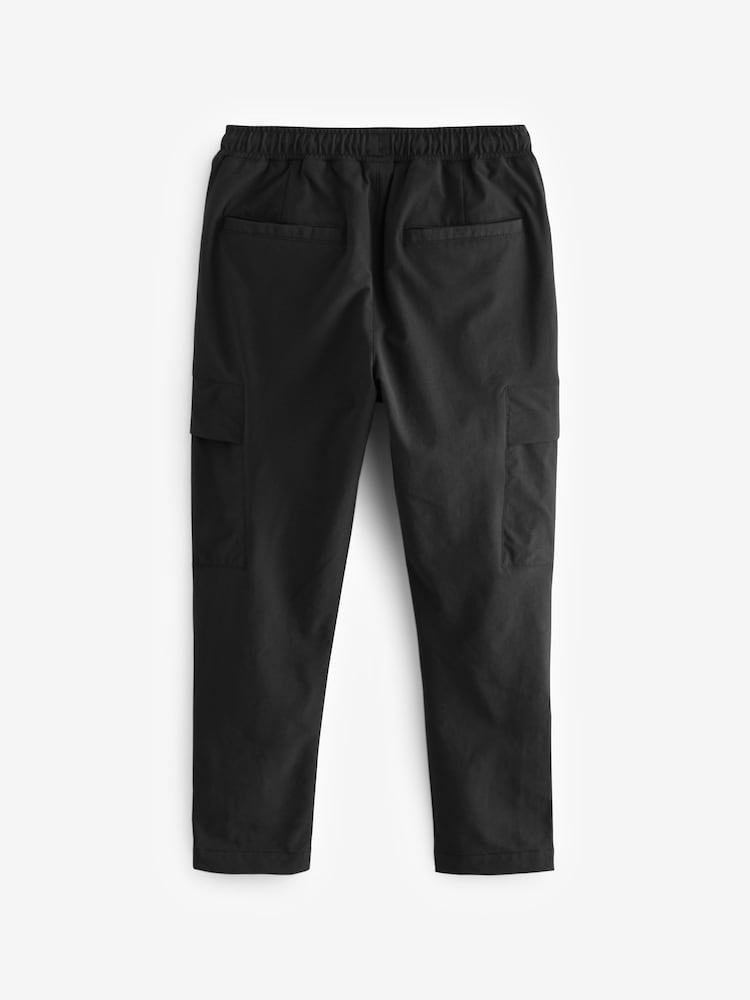 Black Tapered Leg Sporty Cargo Trousers (3-16yrs) - Image 2 of 3