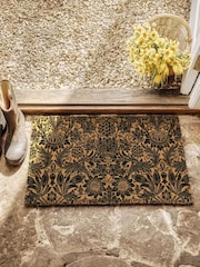 Morris & Co Black Sunflower Coir Doormat - Image 1 of 3