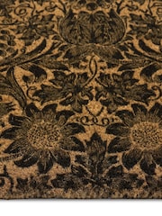 Morris & Co Black Sunflower Coir Doormat - Image 3 of 3