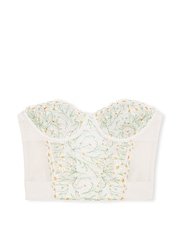 Victoria's Secret Daisy Embroidery White Corset Bra Top - Image 4 of 4