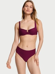 Victoria's Secret Pink Rouge Fishnet Balcony Swim Bikini Top - Image 1 of 3