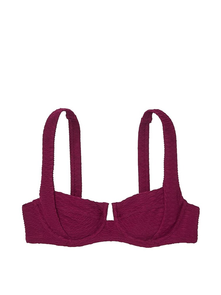 Victoria's Secret Pink Rouge Fishnet Balcony Swim Bikini Top - Image 3 of 3