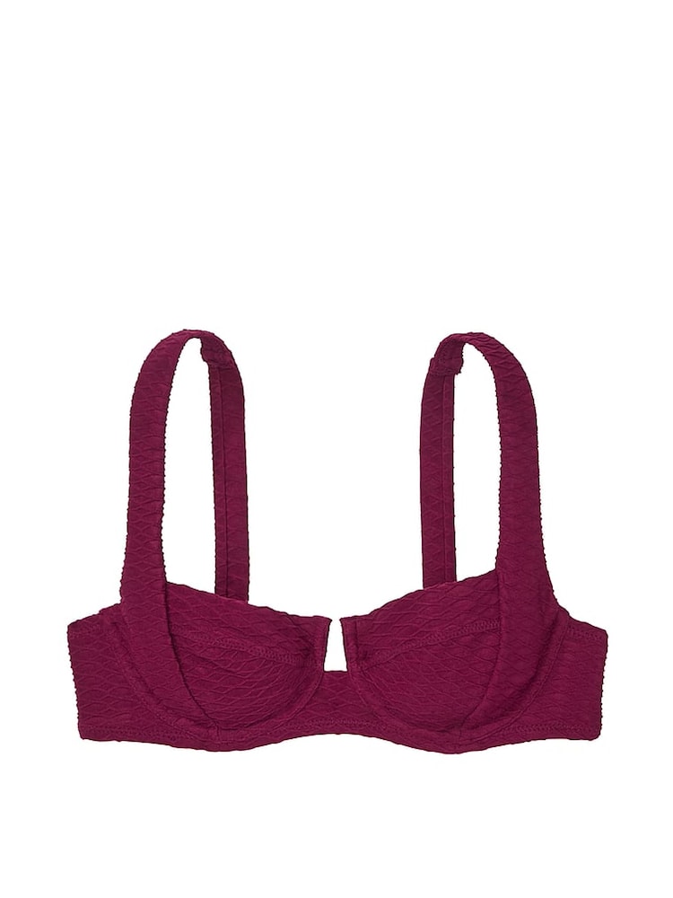 Victoria's Secret Pink Rouge Fishnet Balcony Swim Bikini Top - Image 3 of 3 Victoria's Secret Pink Rouge Fishnet Balcony Swim Bikini Top - Image 3 of 3