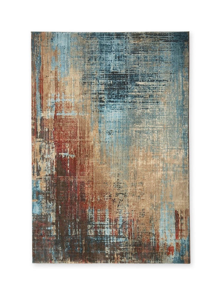 Bronx Rust Brown Salvage Abstract Rug - Image 2 of 4