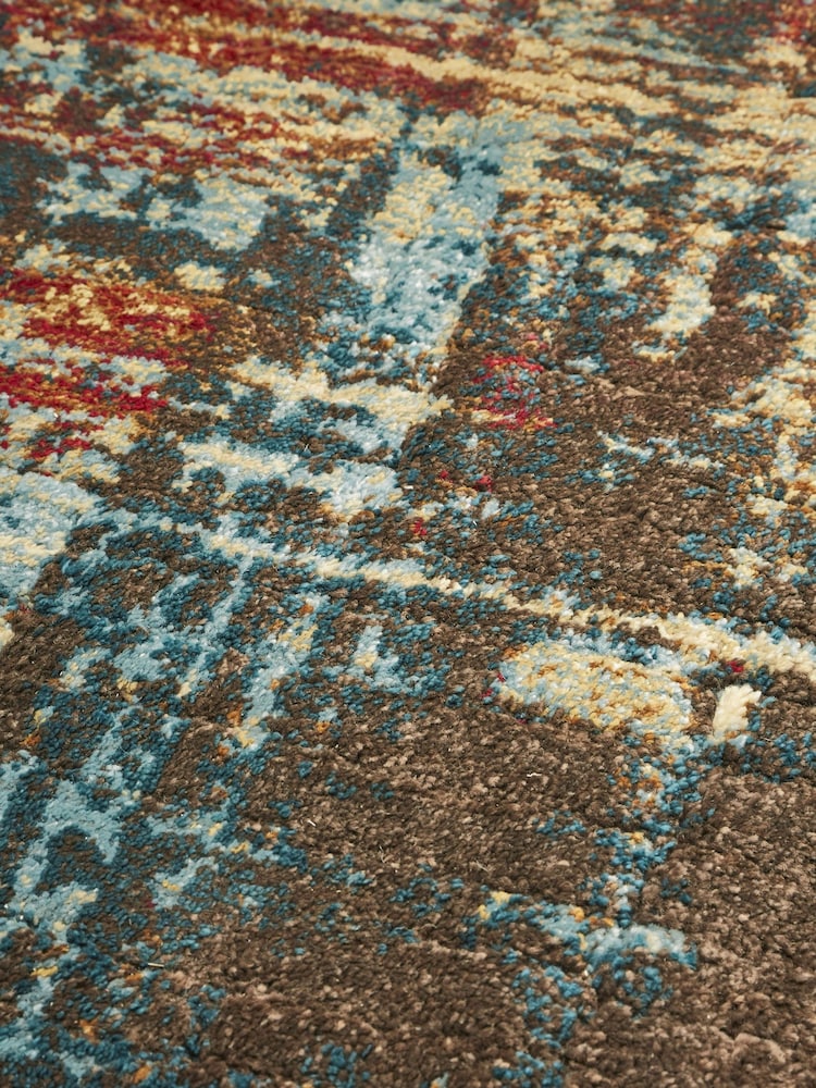 Bronx Rust Brown Salvage Abstract Rug - Image 4 of 4