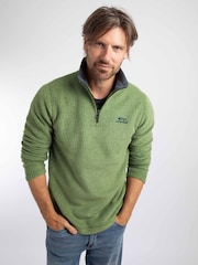 Zeytun Yaşıl - Weird Fish Newark Quarter Zip Grid fleeces - 4şəkildən 1 şəkil