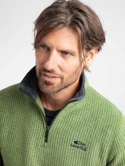 Zeytun Yaşıl - Weird Fish Newark Quarter Zip Grid fleeces - 4şəkildən 4 şəkil