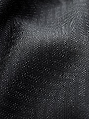 Noir - Signature Tailored Fit Marzotto Italian Wool Patterned Tuxedo Suit Trousers - Image 5 de 5