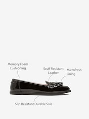 Black Patent Wide Fit (G) School Leather Tassel Loafers - Image 6 of 6