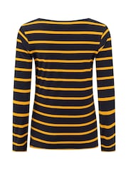 Marineblau/blau - Weird Fish Saffira Jersey-Oberteil aus Baumwolle mit Streifen - Bild 6 von 6