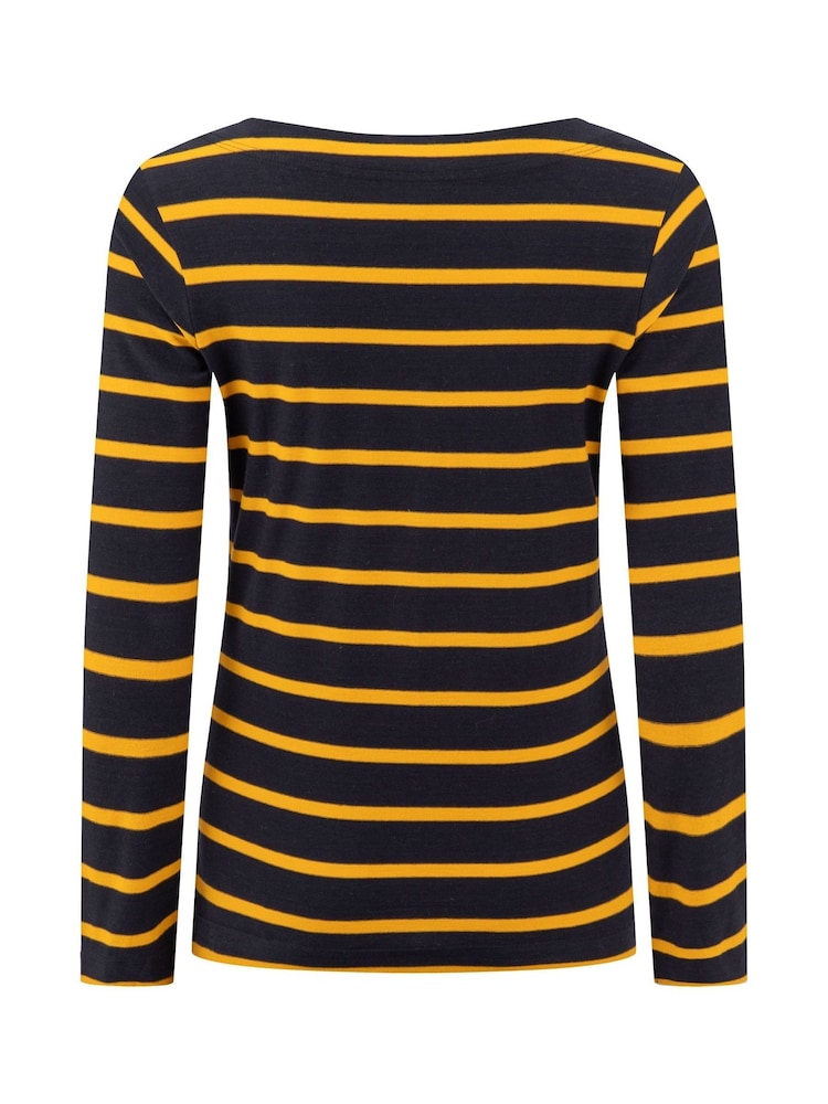Marineblau/blau - Weird Fish Saffira Jersey-Oberteil aus Baumwolle mit Streifen - Bild 6 von 6 Marineblau/blau - Weird Fish Saffira Jersey-Oberteil aus Baumwolle mit Streifen - Bild 6 von 6