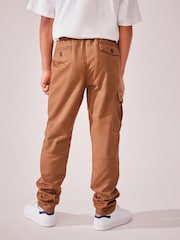 Tan Brown 100% Cotton Cargo Trousers (3-16yrs) - Image 3 of 7