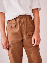 Tan Brown 100% Cotton Cargo Trousers (3-16yrs) - Image 4 of 7