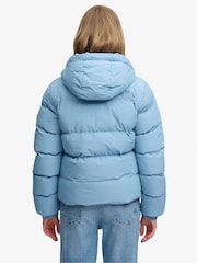 Superdry Blue Hoodie Sports Puffer Jacket - Image 2 of 8