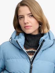 Superdry Blue Hoodie Sports Puffer Jacket - Image 5 of 8