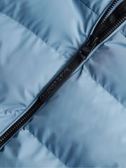 Superdry Blue Hoodie Sports Puffer Jacket - Image 7 of 8
