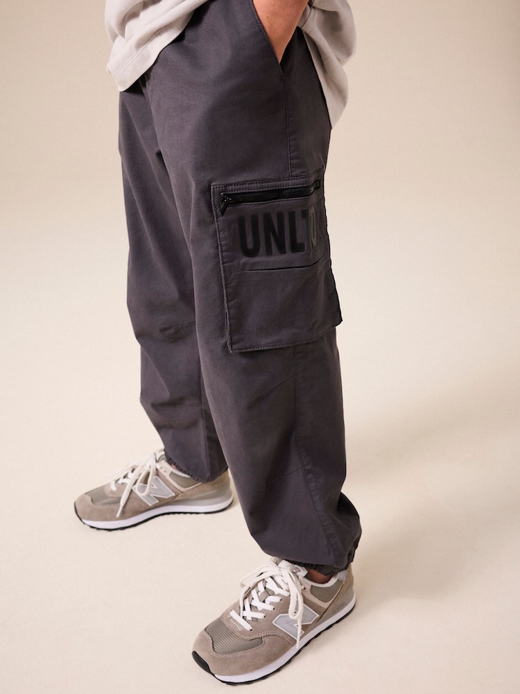 Charcoal Grey Unlimited Pocket Detail Cargo Trousers (3-16yrs) - Image 3 of 3
