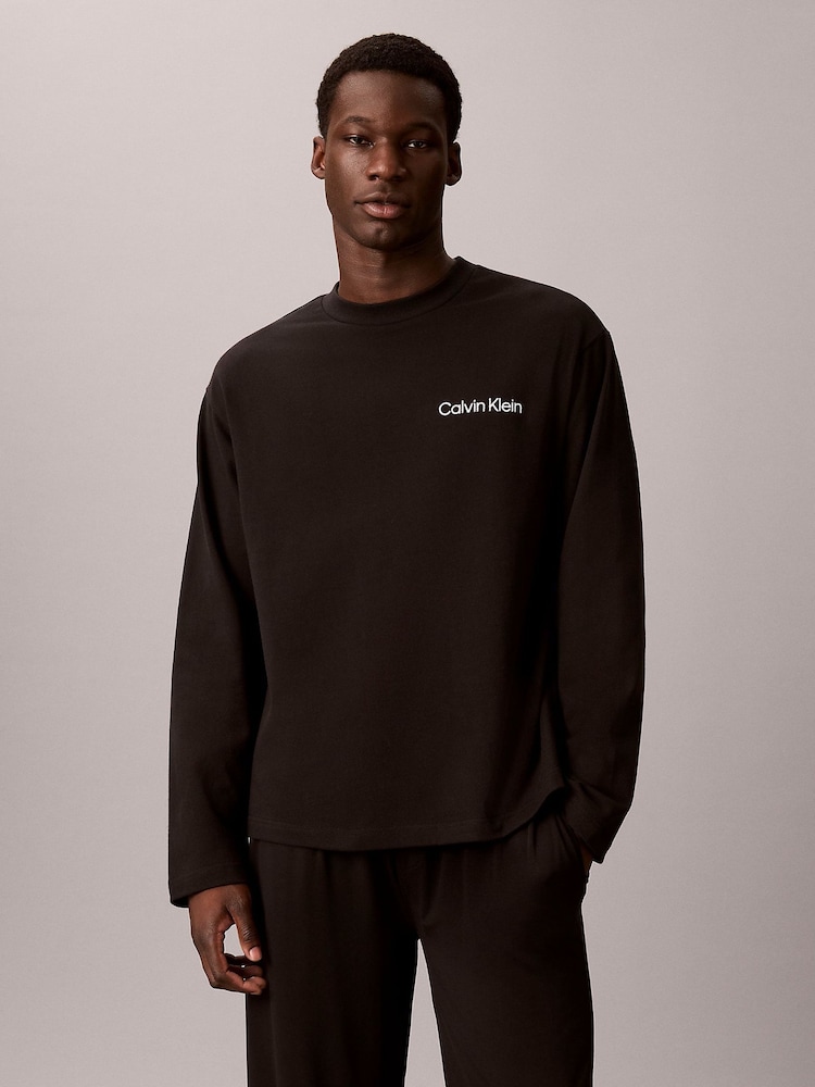 Calvin Klein Black Cotton Classics Pyjamas Top - Image 1 of 1
