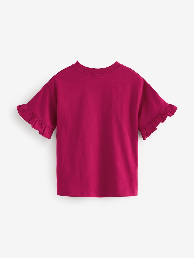 Bordo/bela - Baker by Ted Baker 100% Bombažna majica 3 Pakiranje - Slika 2 iz 4