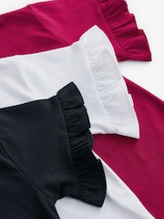 Bordo/bela - Baker by Ted Baker 100% Bombažna majica 3 Pakiranje - Slika 4 iz 4