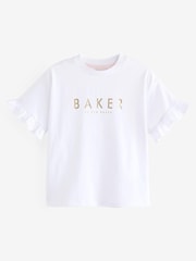 Vijolična/bela - Baker by Ted Baker 100% Bombažna majica 3 Pakiranje - Slika 5 iz 6