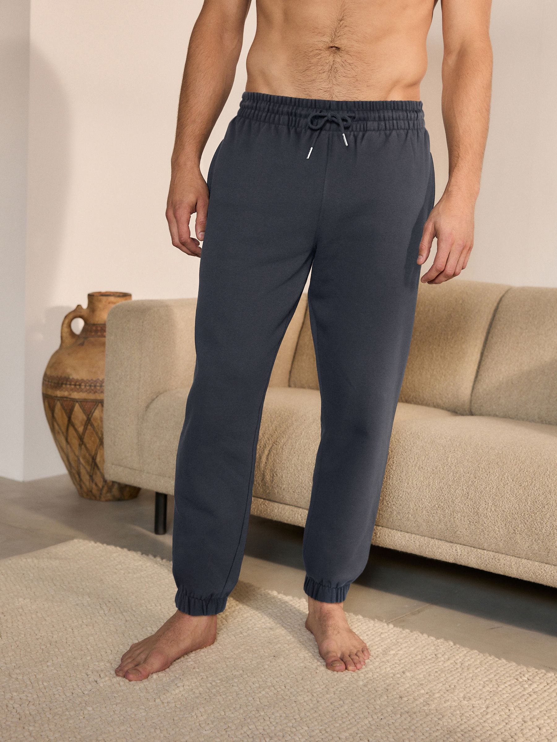 Navy Blue Cuffed Joggers