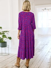 Aspiga Blue Emma Light Weight EcoVero™ Midi Dress - Image 2 of 4
