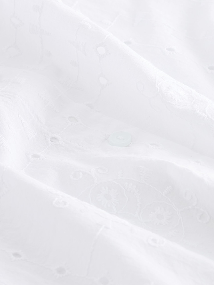 White 100% Cotton Beach Shirt Cover-Up - Image 3 of 7