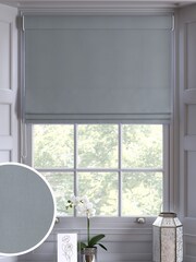 Steel Grey 100% Cotton Made To Measure Roman Blinds - Image 1 of 6