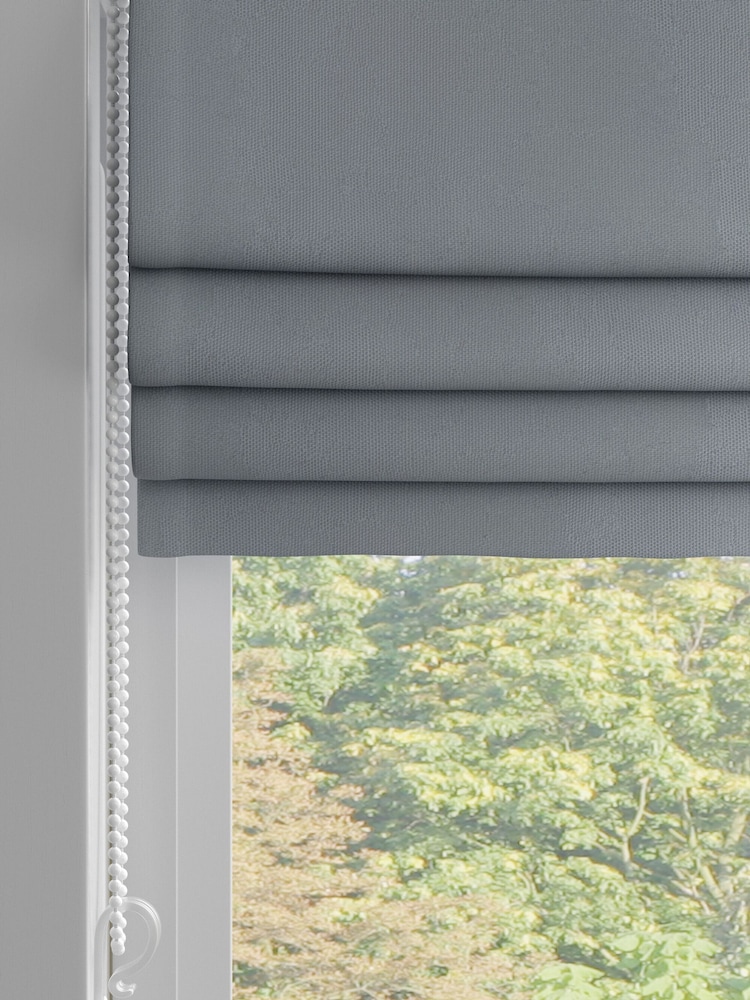 Steel Grey 100% Cotton Made To Measure Roman Blinds - Image 2 of 6