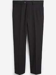Black Slim Machine Washable Plain Front Smart Trousers - Image 2 of 4