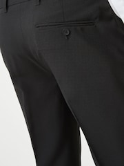 Black Slim Machine Washable Plain Front Smart Trousers - Image 3 of 4