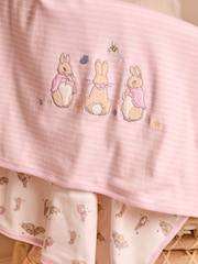 JoJo Maman Bébé Flopsy Bunny Print Reversible Jersey Shawl - Image 2 of 4