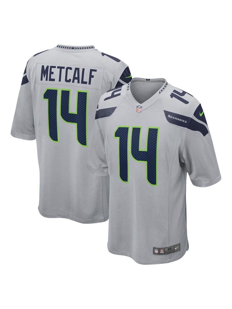Nike Grey NFL Seattle Seahawks Alternate Game Jersey - DK Metcalf - Image 1 of 3