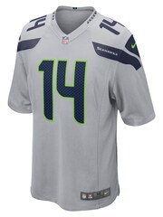 Nike Grey NFL Seattle Seahawks Alternate Game Jersey - DK Metcalf - Image 2 of 3