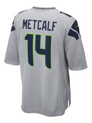 Nike Grey NFL Seattle Seahawks Alternate Game Jersey - DK Metcalf - Image 3 of 3