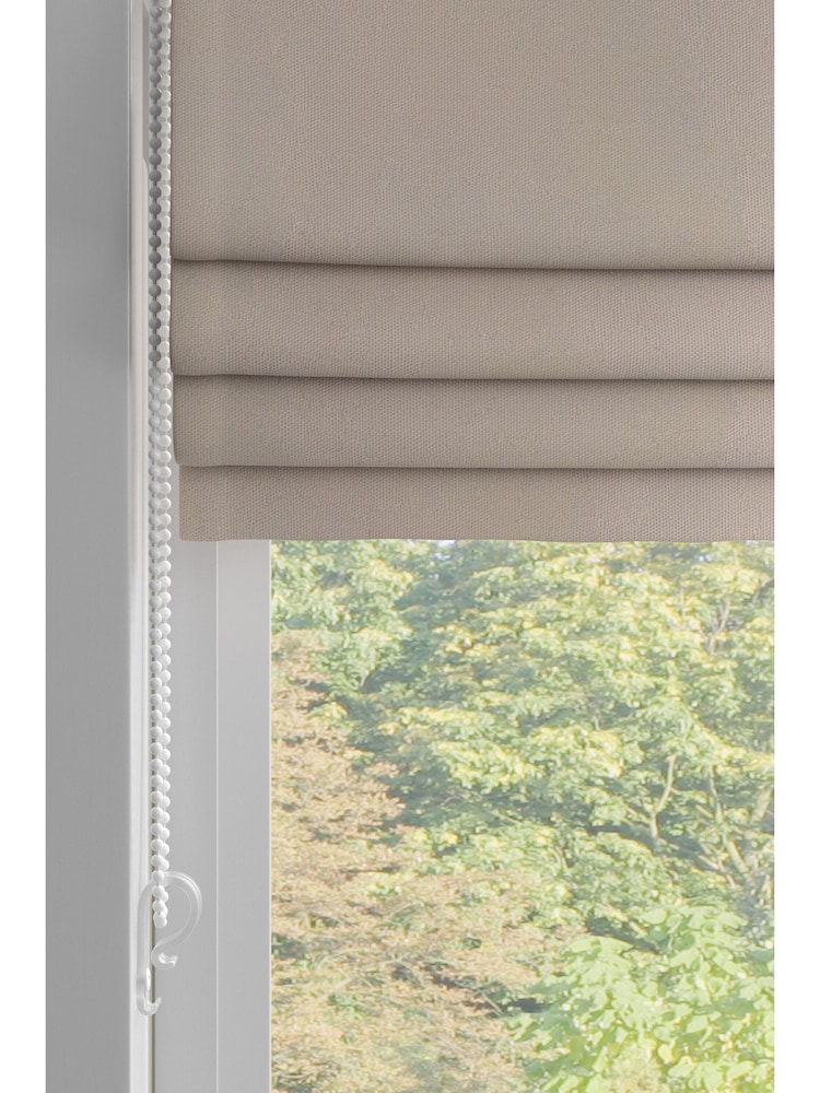 Dark Natural 100% Cotton Made To Measure Roman Blinds - Image 2 of 6 Dark Natural 100% Cotton Made To Measure Roman Blinds - Image 2 of 6