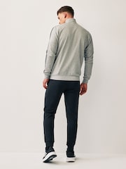 adidas Grey Sportswear Basic 3-Stripes French Terry Tracksuit - Image 2 of 8