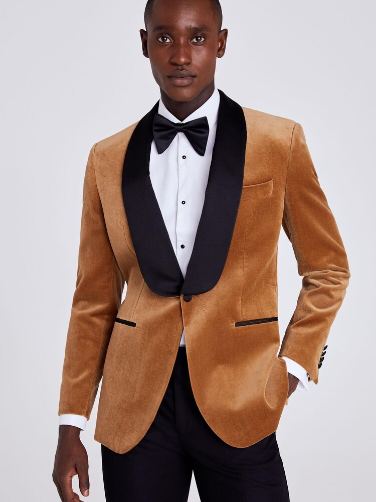 Camel - MOSS 100% Cotton Tailored Fit Jacket - Изображение 1 из 4