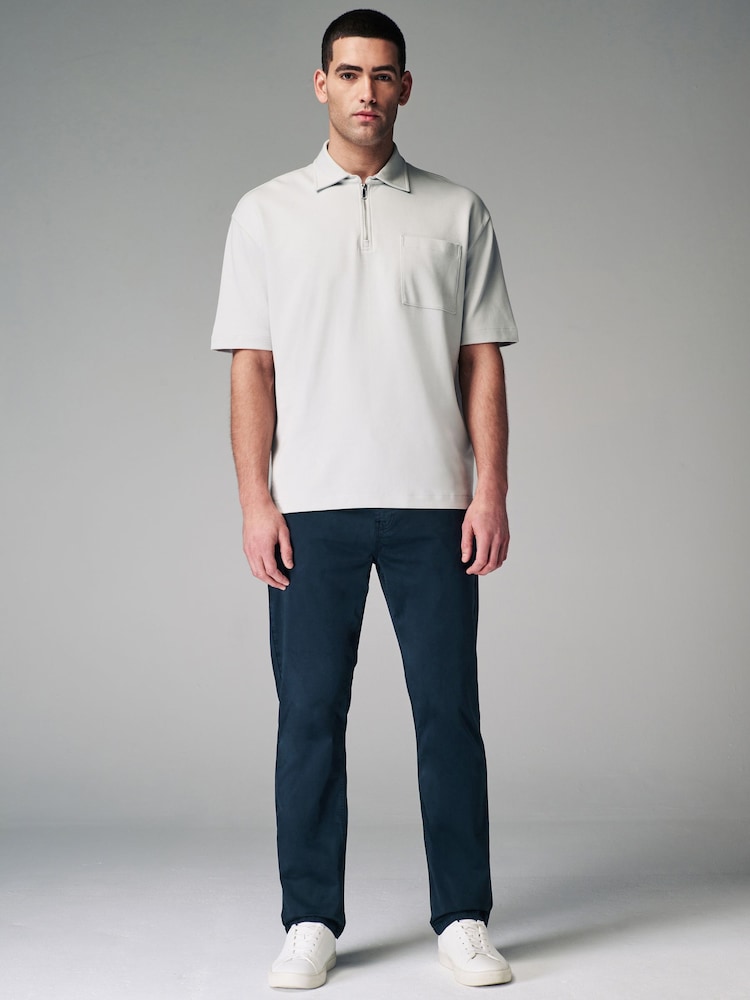 Navy Blue Premium Laundered 5 Pocket Trousers - Image 2 of 10