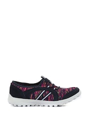 Multicolor azul marino - Zapatillas de deporte sin cierres ligeras de corte ancho de mujer de Pavers - Imagen 1 de 5