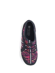 Multicolor azul marino - Zapatillas de deporte sin cierres ligeras de corte ancho de mujer de Pavers - Imagen 4 de 5