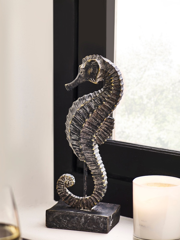 Black Seahorse Ornament - Image 1 of 4