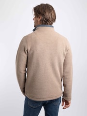 Tan Brown - Weird Fish Newark Quarter Zip Grid fleeces - 5şəkildən 2 şəkil