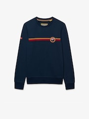 Superdry Blue Outdoor Stripe Logo Relaxed Sweatshirt - Image 5 of 6